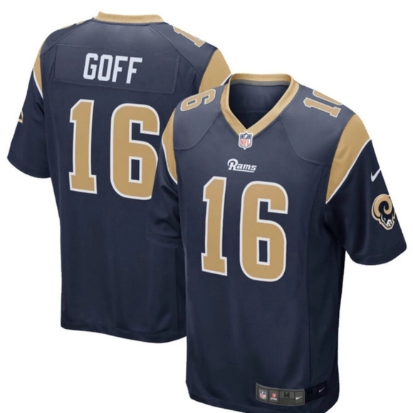 Nike Los Angeles Rams Jersey Mens Size S Jared Goff #16 On Field Blue - Picture 1 of 7
